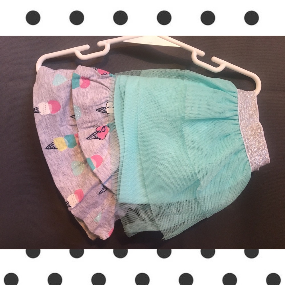 Two skirts with bloomers